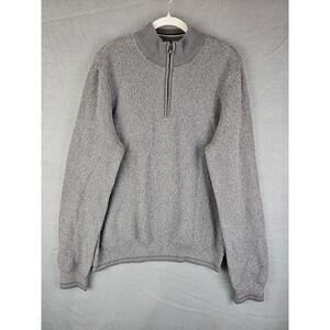Ben Sherman Sweater Mens XL Grey Heather Quarter Zip Casual Preppy NWT